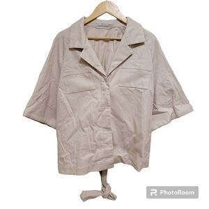 Riani Women's Short Sleeve Pocket Beige Size 16